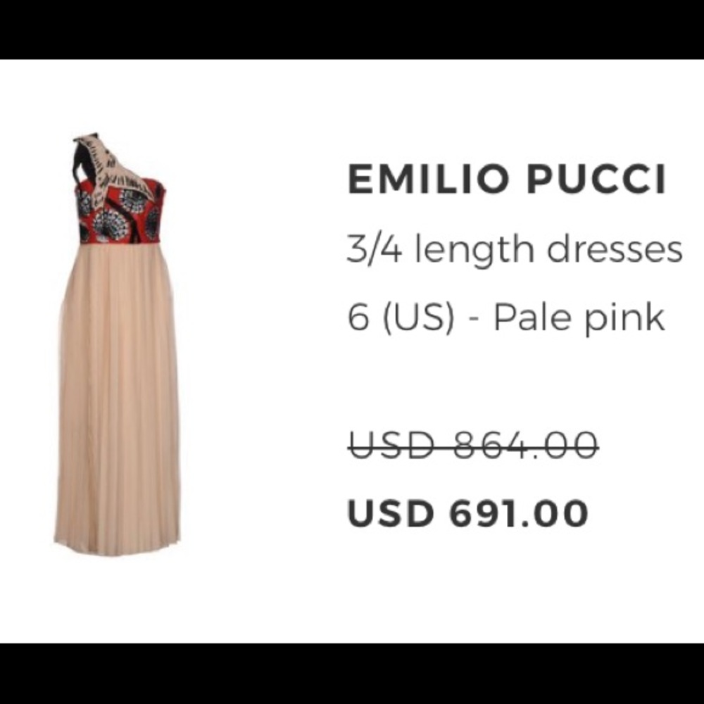 Midi formal dress Emilio Pucci. New w tags
